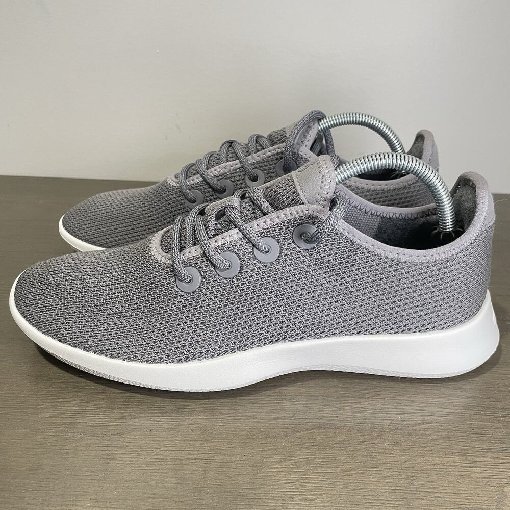 Allbirds Mens Size 10 Shoes NEW Tree Runner Gray Mist White Wool TR3MM